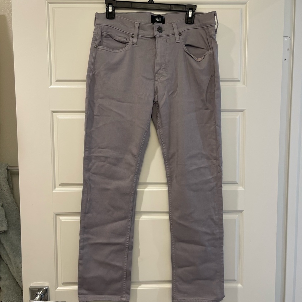 PAIGE Men's Gray Straight Jeans
